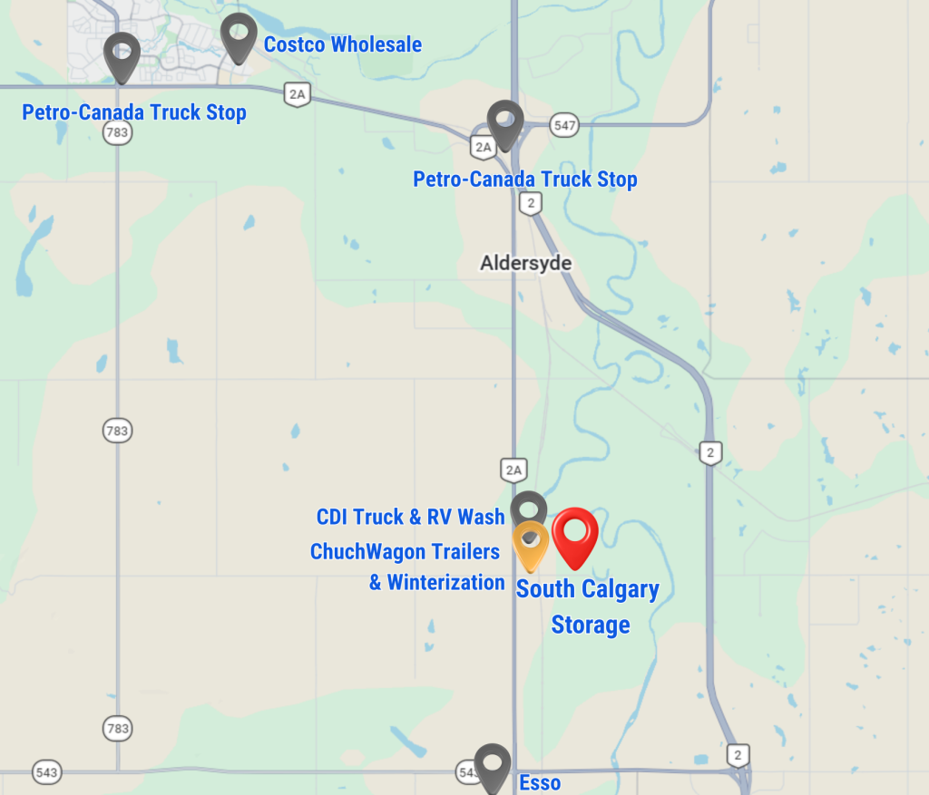 south calgary storage location map